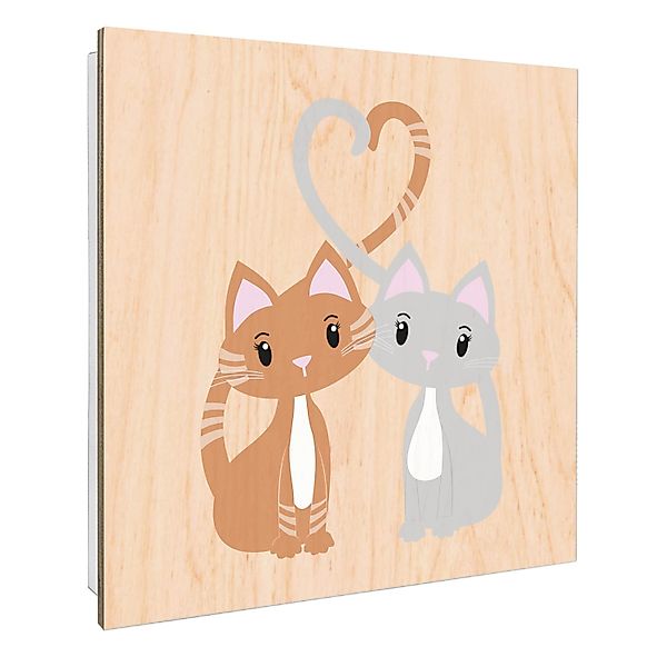 Banjado Großer Schlüsselbox Holz 30x30cm Weiß Scharnier Rechts 50 Haken Sch günstig online kaufen
