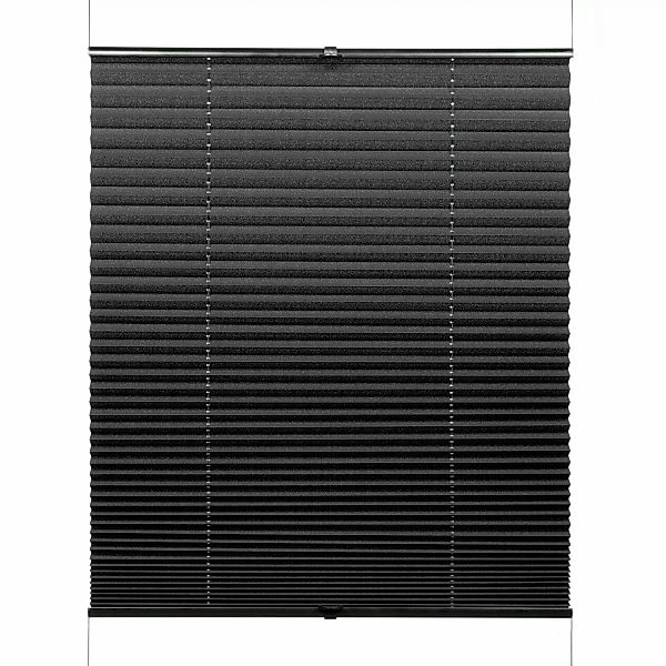 Gardinia Plissee Concept Tageslicht 70 cm x 130 cm Schwarz günstig online kaufen