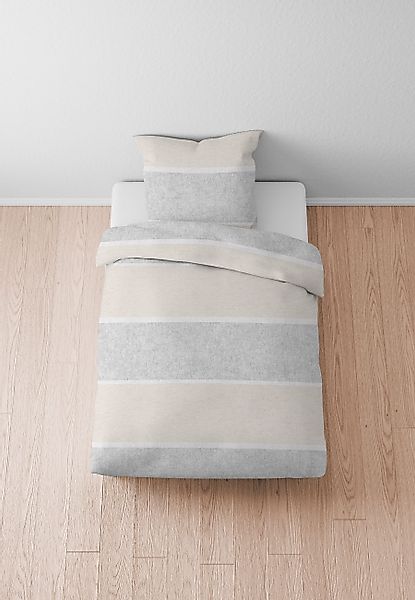 Biberna Bettwäsche Jonas, Flanell, 2 teilig, günstig online kaufen