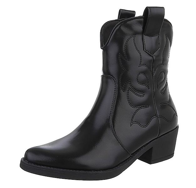 Ital-Design Modische Cowboy-Stiefel mit Verzierungen für Damen Westernstief günstig online kaufen