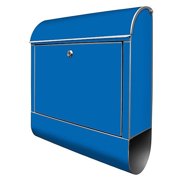 banjado Wandbriefkasten Stahl Signalblau (Wandbriefkasten witterungsbeständ günstig online kaufen