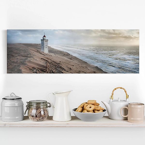 Leinwandbild Leuchtturm - Panorama Leuchtturm in Dänemark günstig online kaufen