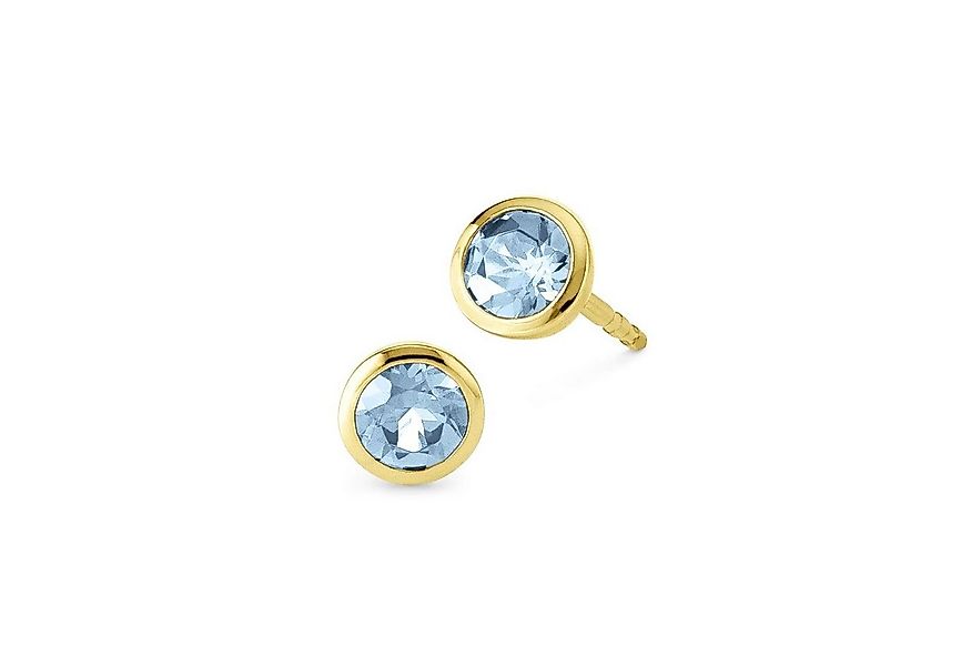 Orolino Paar Ohrstecker Gold 585 mit 2x Blautopas (beh) Sky blue günstig online kaufen