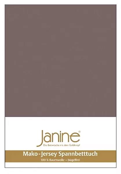 Janine Spannbetttuch Mako-Feinjersey 5007 cappuccino Größe:  150x200 cm günstig online kaufen