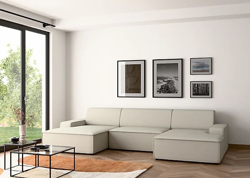 TRENDMANUFAKTUR Wohnlandschaft »Graz, wahlweise mit Sitzvorschub und Bettka günstig online kaufen