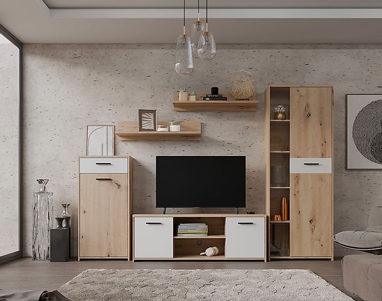 FORTE Wohnwand "Pablo", (5 St.), Wohnwand 5teilig, Stauraum, Funktionalität günstig online kaufen