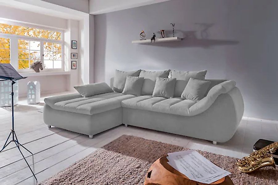 INOSIGN Ecksofa »Imola elegant und bequem, aktuelle Steppung im Sitz, L-For günstig online kaufen