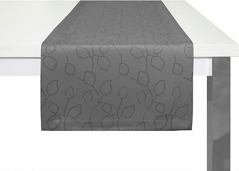 Wirth Tischläufer "Westport" Made in Germany, Jacquard Dekostoff, Blatt-Des günstig online kaufen
