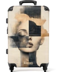 NoBoringSuitcases.com© Hartschalen-Trolley Weibliches Porträt in gebrochene günstig online kaufen