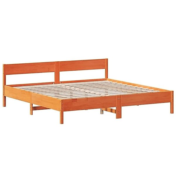 vidaXL Massivholzbett ohne Matratze Wachsbraun 200x200 Kiefernholz 3216211 günstig online kaufen