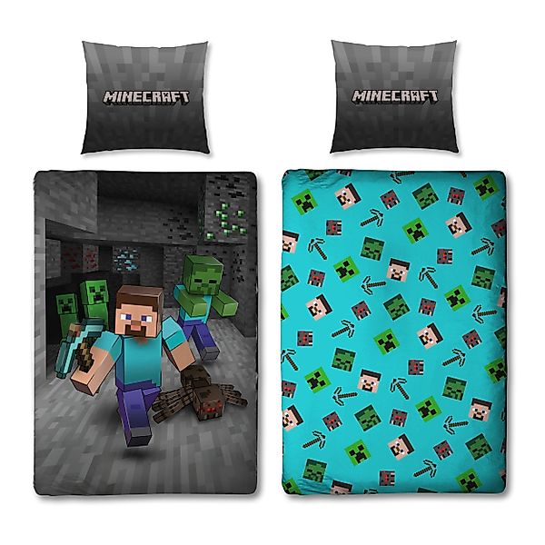 Familando Kinderbettwäsche Minecraft "Ores" 2-teiliges Set günstig online kaufen