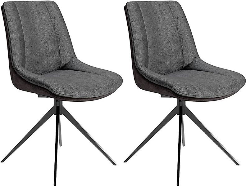 byLIVING Esszimmerstuhl »Phoenix 2er-Set«, (Set), 2 St., Boucle-Microfaser, günstig online kaufen
