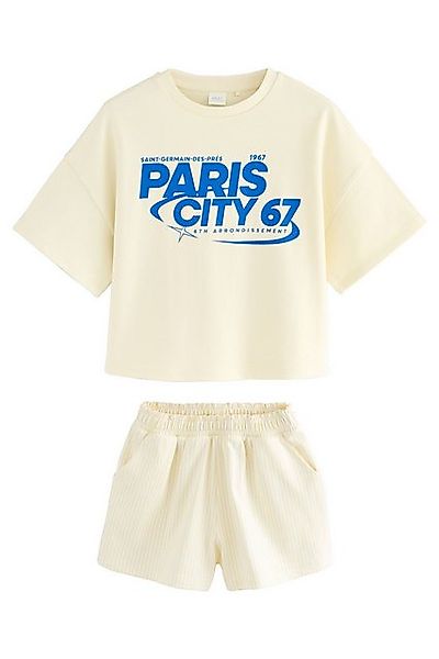 Next T-Shirt & Shorts T-Shirt mit Slogan und Shorts aus 100 % Baumwolle (2- günstig online kaufen