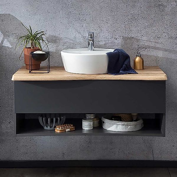 Bad Unterschrank mit Becken für die Wandmontage einer Schublade günstig online kaufen