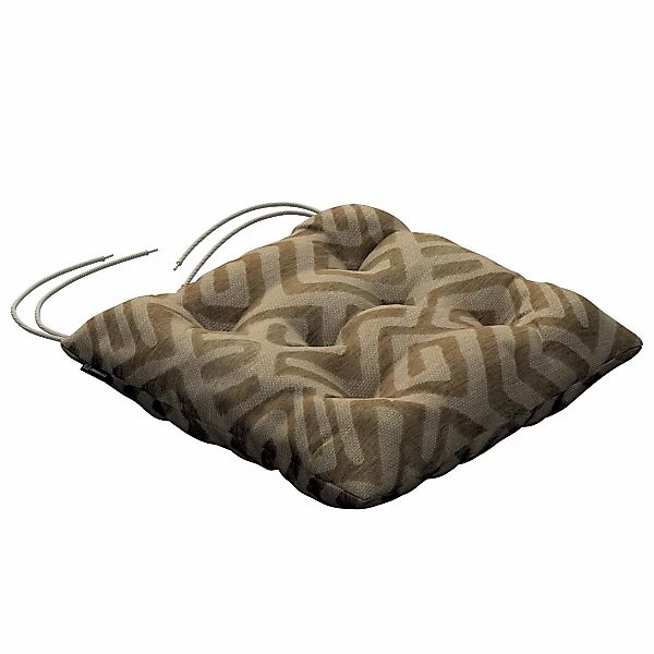 Stuhlkissen Thomas mit Bindeschnur, mocca, 38 x 38 x 8 cm, Cosy Home (144-8 günstig online kaufen