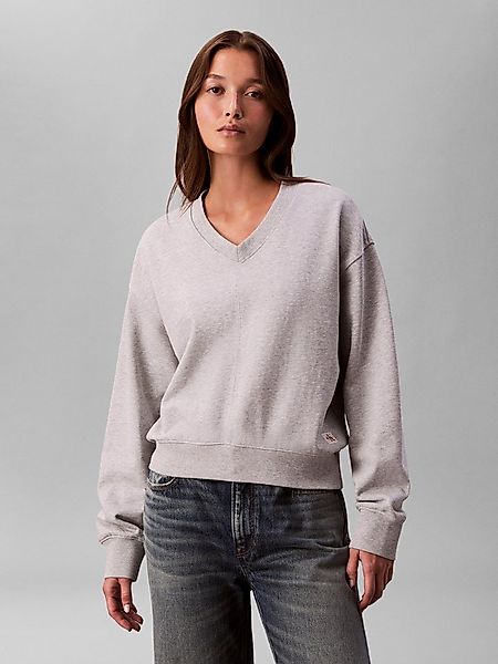 Calvin Klein Jeans Sweatshirt LS TERRY WOVEN LABEL VNK SWEATSH Regular fit günstig online kaufen