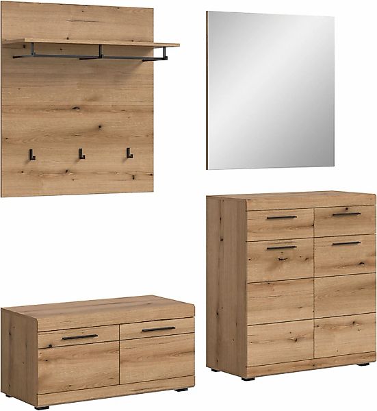 INOSIGN Garderoben-Set »Siena, Fronten mit hochwertiger Rillenfräsung, 4-te günstig online kaufen