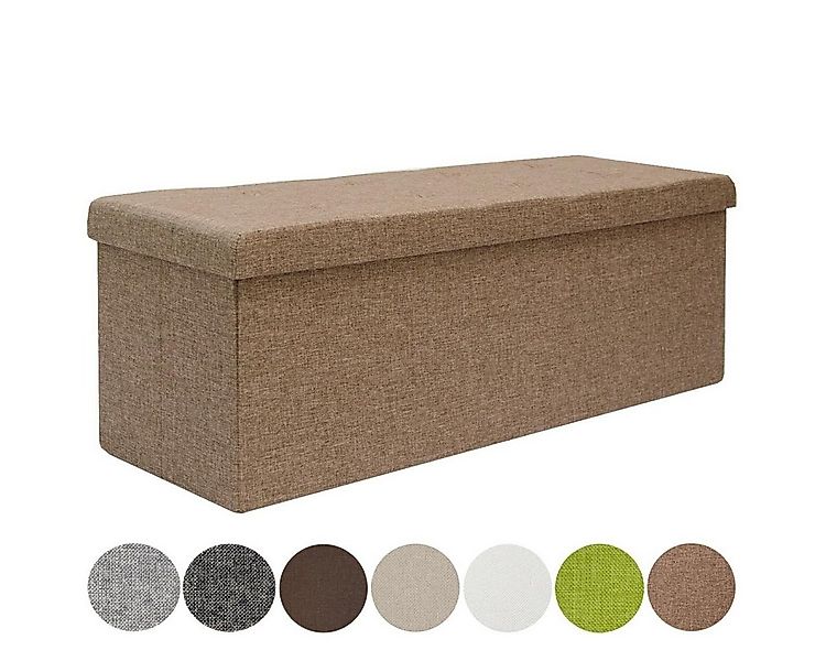 DuneDesign Sitzbank mit Stauraum - 110x38x38 Polsterbank mit Aufbewahrungsb günstig online kaufen