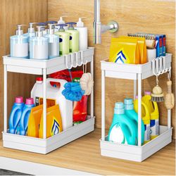 POPOLIC Aufbewahrungsbox Doppelschichtiger Abfluss mit Haken-Aufbewahrungsr günstig online kaufen