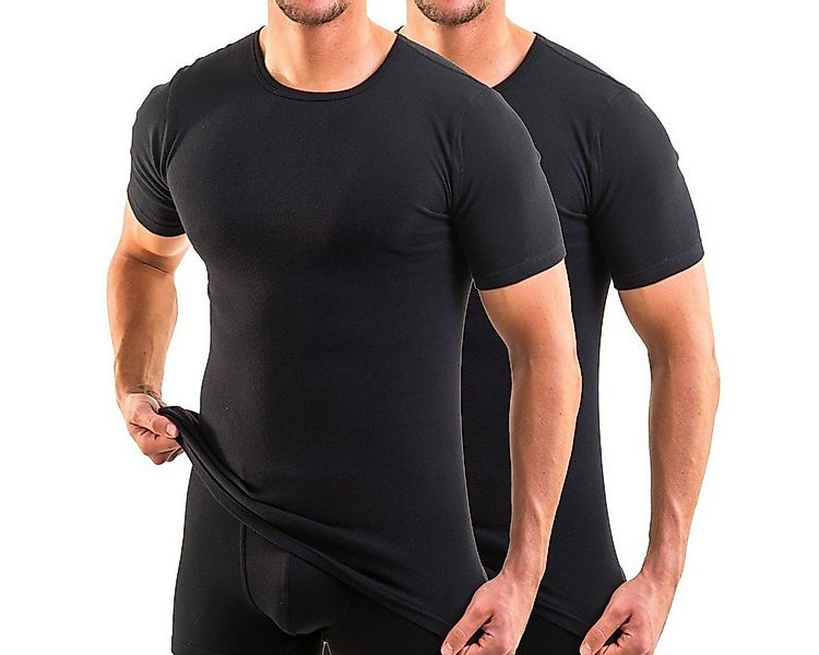 HERMKO Unterziehshirt 3840 (Pack, 2er) Bio Baumwolle kurzarm Basic Feinripp günstig online kaufen