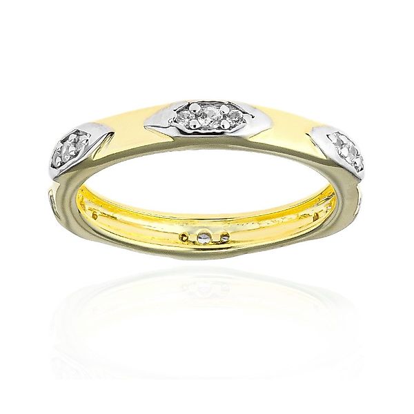 Cavill Silberring Schicker Bimetall Zirkon besetzter günstig online kaufen