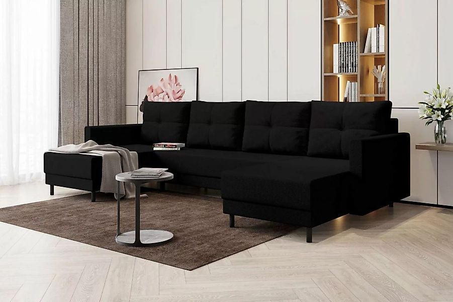 Stylefy Wohnlandschaft Selena, U-Form, Eckcouch, Sofa, Sitzkomfort, mit Bet günstig online kaufen