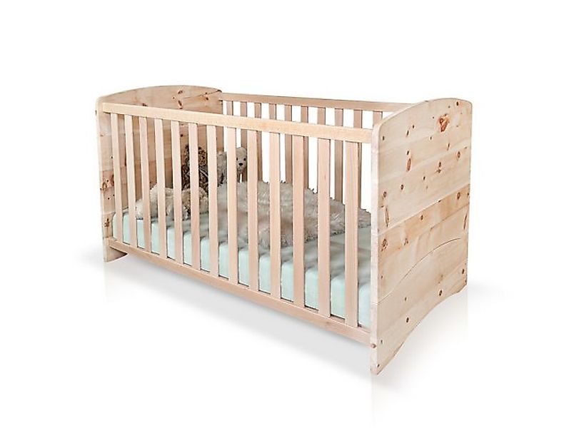 Moebel-Eins Babybett ALPENKIND Babybett 70x140 cm, Material Massivholz, Zwi günstig online kaufen