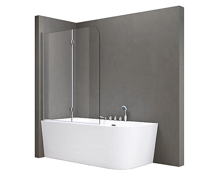 doporro Duschwand für Badewanne Badewannenaufsatz inkl. günstig online kaufen