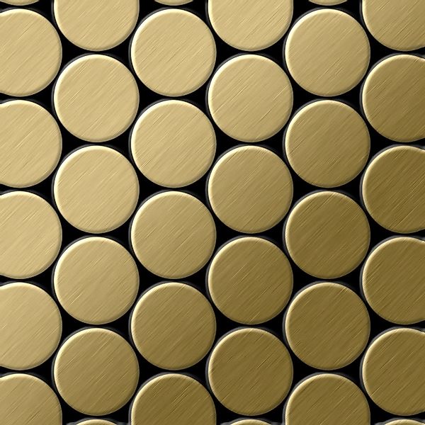 ALLOY Mosaik Fliese Massiv Metall Titan Gebürstet Gold 1,6mm Stark Dollar-t günstig online kaufen