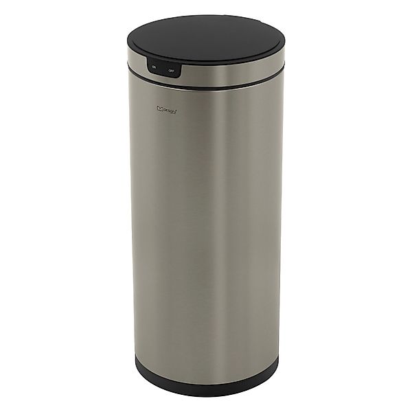 ML-Design Mülleimer mit Sensor 40L Rund Edelstahl Silber Automatisch günstig online kaufen