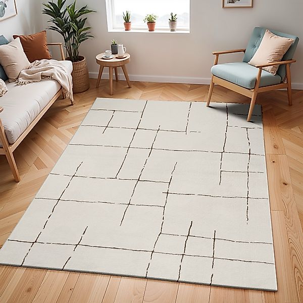 Livabliss Teppich »PRAGUE«, rechteckig, 14 mm Höhe, Skandi Design, Modern B günstig online kaufen