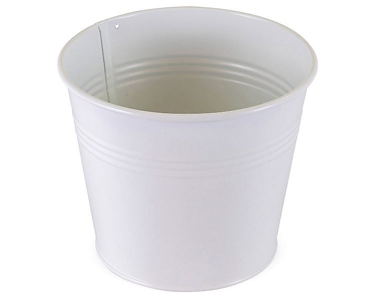 matches21 HOME & HOBBY Blumentopf Blumentopf aus Metall in weiß 16 x 15 cm günstig online kaufen