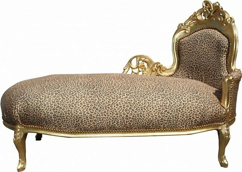 Casa Padrino Chaiselongue Barock Chaiselongue "King" Leopard/Gold Mod2 - Re günstig online kaufen