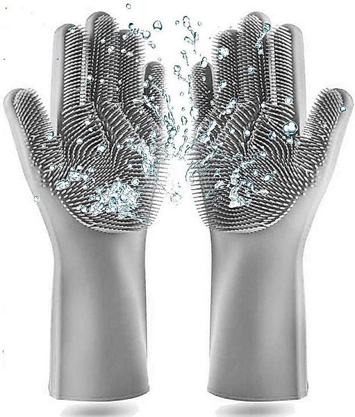 Geschenkehöhle Putzhandschuh Silikon Waschhandschuhe mit Noppen & feinen Bü günstig online kaufen