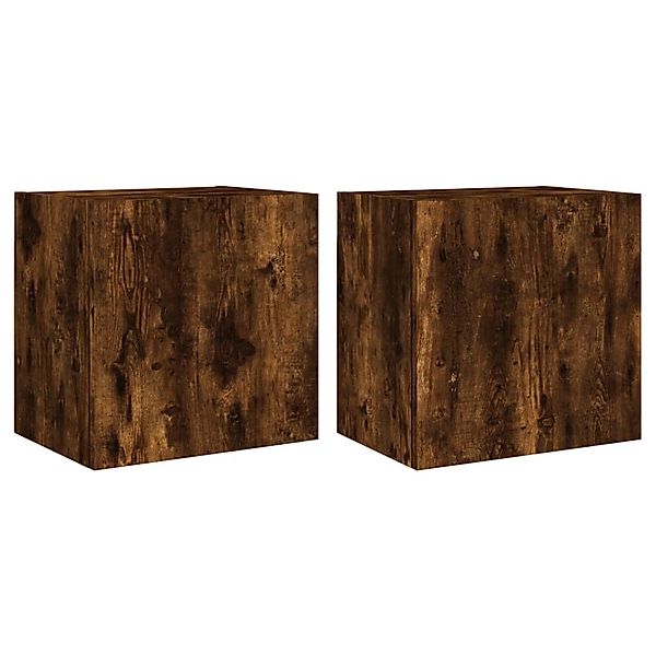 vidaXL TV-Wandschränke 2 Stk Räuchereiche 40,5x30x40 cm Holzwerkstoff 83690 günstig online kaufen