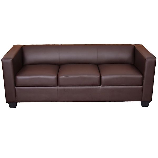 MCW 3er Sofa Lille Kunstleder Coffee günstig online kaufen
