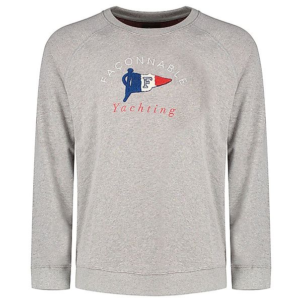 FaÇonnable Nautical Flag Sweatshirt M Light Grey Marl günstig online kaufen