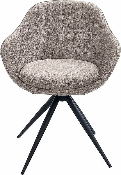 K+W Komfort & Wohnen Drehstuhl »ZOOM« () 4-Fuß Drehstuhl mit Gestell aus Me günstig online kaufen