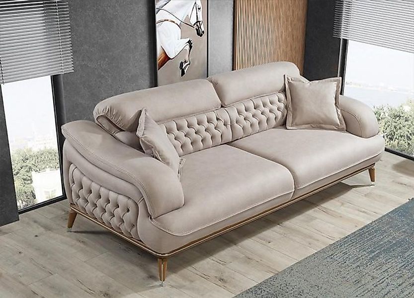 Xlmoebel Sofa Luxuriöses Dreisitzer-Sofa mit modernem Design aus Textilien günstig online kaufen