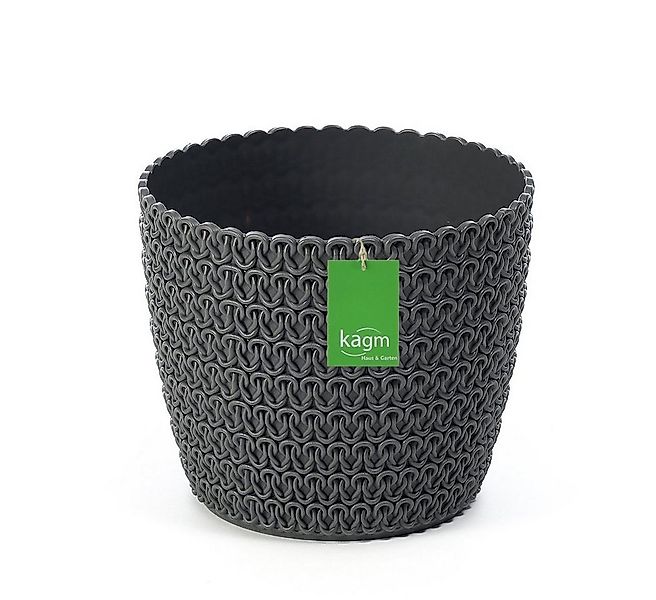 KAGM Blumentopf Übertopf Pflanztopf Strickstruktur sehr dekorativ günstig online kaufen