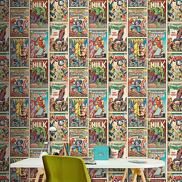 MARVEL Papiertapete »Marvel Action Heroes« günstig online kaufen