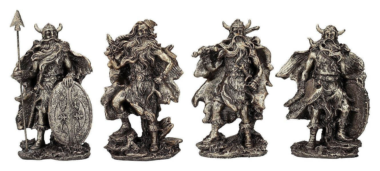 Figuren Shop GmbH Dekofigur Wikinger Figuren 4er Set - Krieger Odins - Myth günstig online kaufen