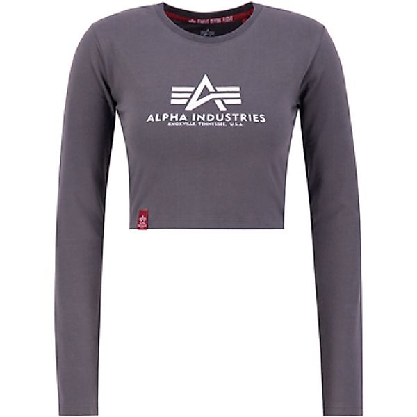 Alpha Industries  Sweatshirt Basic Cropped Longsleeve W - vintage grey günstig online kaufen