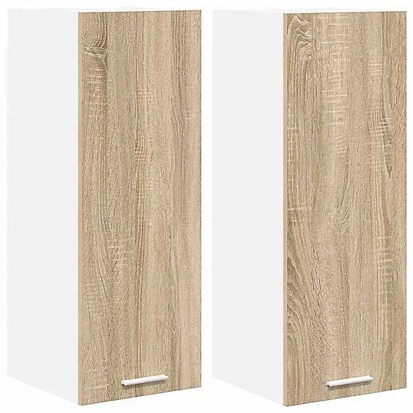 vidaXL Hängeschrank 2 Stk Sonoma-Eiche und Weiß 30 x 31 x 80 cm 884247 günstig online kaufen
