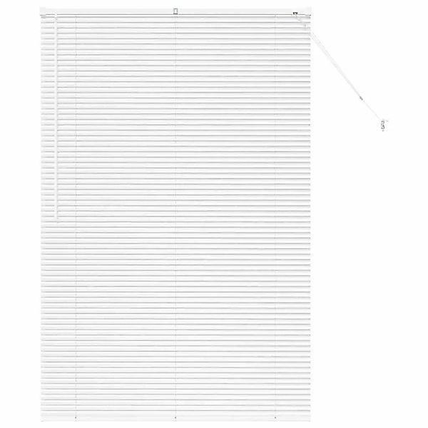 vidaXL Balkenjalousien mit Vorhängen Weiß 175 x 120 cm Aluminium 42006001 günstig online kaufen