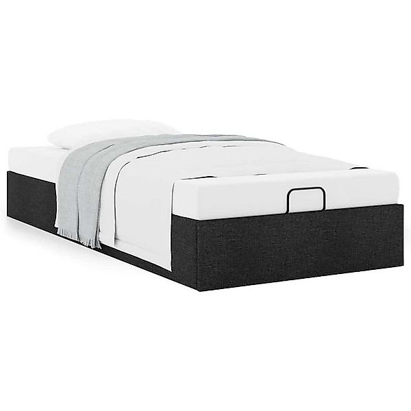 vidaXL Bettgestell Ottoman-Bett ohne Matratze Schwarz 100x200 cm Stoff günstig online kaufen