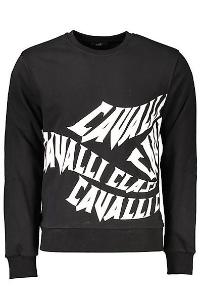 Cavalli Class Sweatshirt Herren Sweatshirt Schwarz: Langarm, Rundhals günstig online kaufen