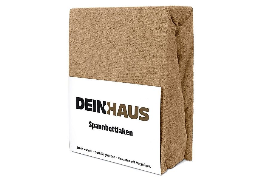 DH DEIN . HAUS Spannbettlaken Frottee Bettlaken mit Gummizug aus natürliche günstig online kaufen