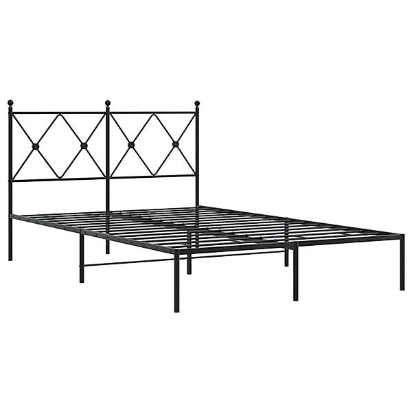 vidaXL Bettgestell mit Kopfteil Metall Schwarz 120x200 cm 376500 günstig online kaufen
