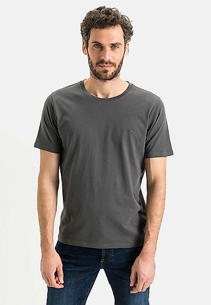 camel active T-Shirt aus reiner Baumwolle Kurzarm Rundhals günstig online kaufen
